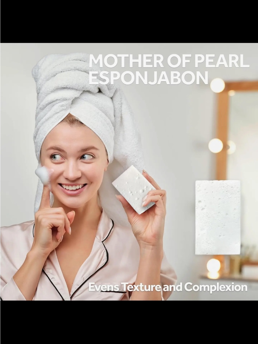 Esponjabón Mother of Pearl Aloe or Lavender 2-in-1 soap - Picture 5 of 8